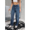 Arkadan tokalı jeans pantolon