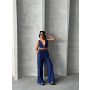 Crop pantolon keten takım s255012