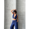Crop pantolon keten takım s255012