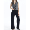 Kargo cep jeans pantolon siyah