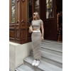 Çizgili etekli takım vizon s3609