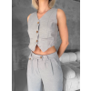 Essential yelek pantolon takım gri s255254