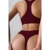 Kadın Bordo Desteksiz Seamless Tangalı   İç Çamaşır  Takımı