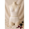 Kadın Beyaz Dantel Bralet Şort Takımı – Romantik ve Zarif İç Giyim
