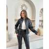 Mevsimlik deri ceket siyah st255510