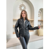 Mevsimlik deri ceket siyah st255510