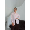 Tek cepli müslin gömlek pembe pt