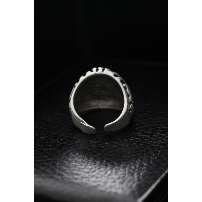 Ayarlanabilir Desenli Kurukafa Model Erkek Yüzük