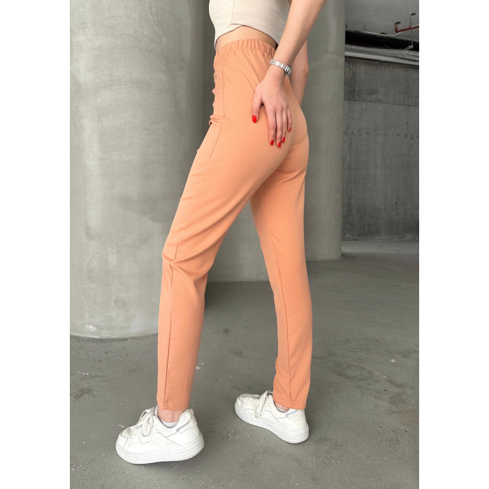 Beli lastikli karamel pantolon
