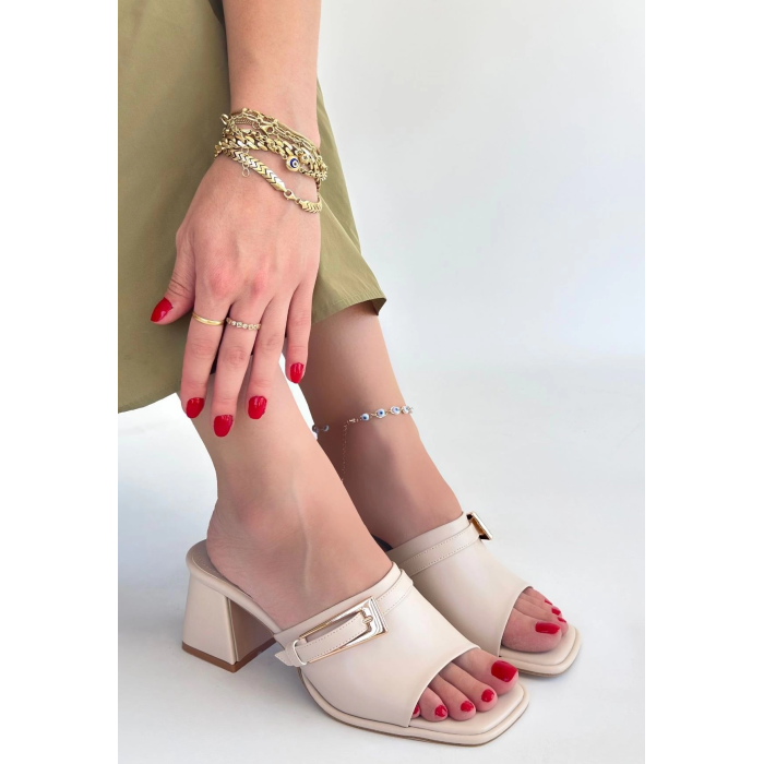 Ziva Bej Cilt Topuklu Terlik