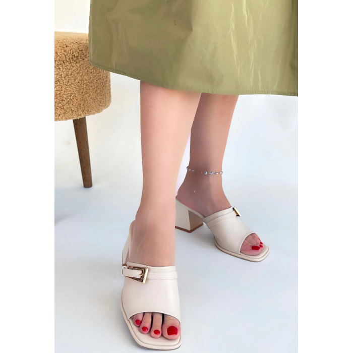 Ziva Bej Cilt Topuklu Terlik