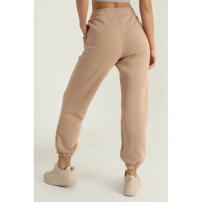 3 iplik şardonlu paça lastikli eşofman bisküvi is001