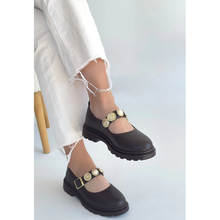 Okira Kahverengi Cilt Oxford Ayakkabı