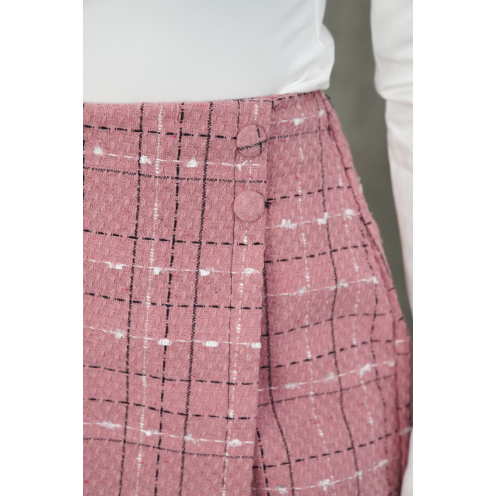 İki düğmeli şort etek pembe h26414