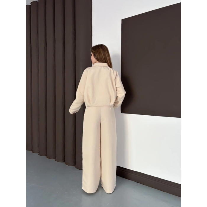 Trenç takım alt üst bej ons