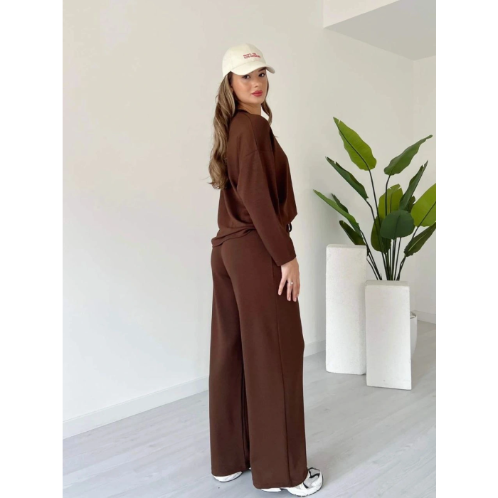 Kollu modal takım kahve