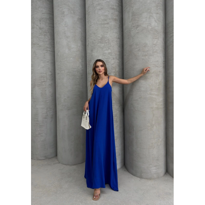 Aerobin uzun elbise saks mavisi pt