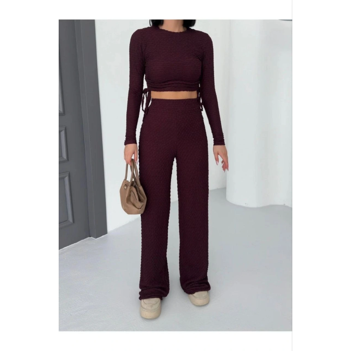 Bubble alt üst takım bordo pt510446