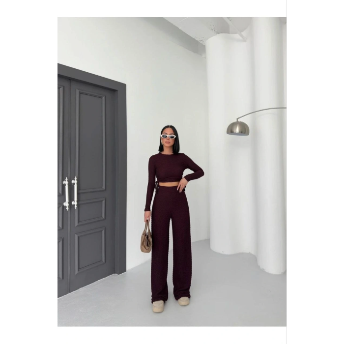 Bubble alt üst takım bordo pt510446