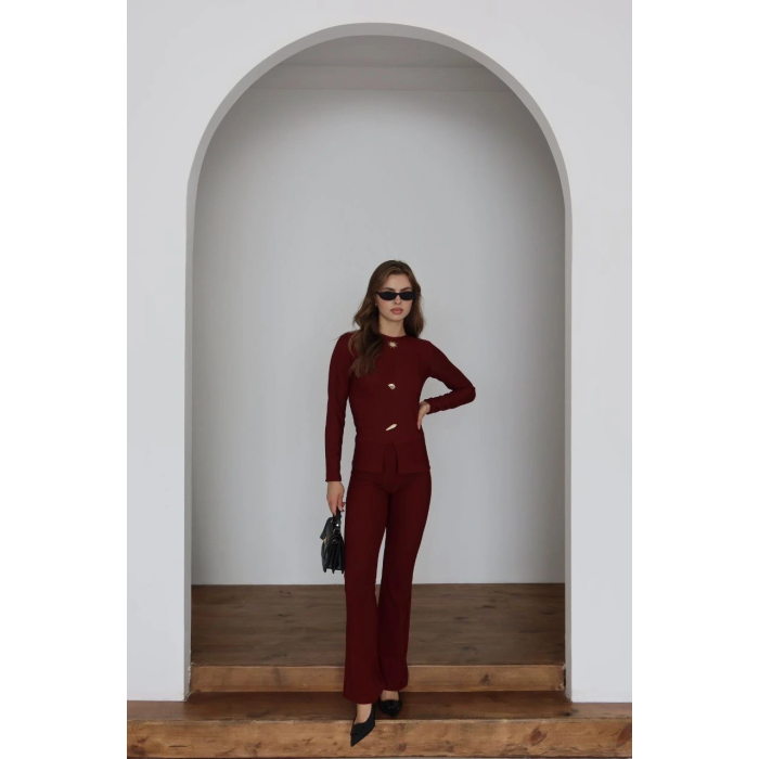 Ottoman alt üst takım bordo pt510442