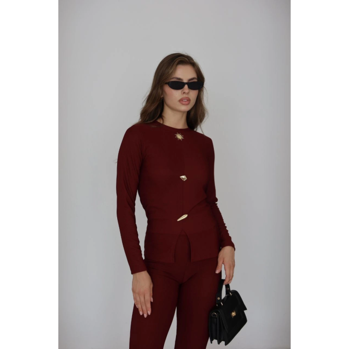 Ottoman alt üst takım bordo pt510442