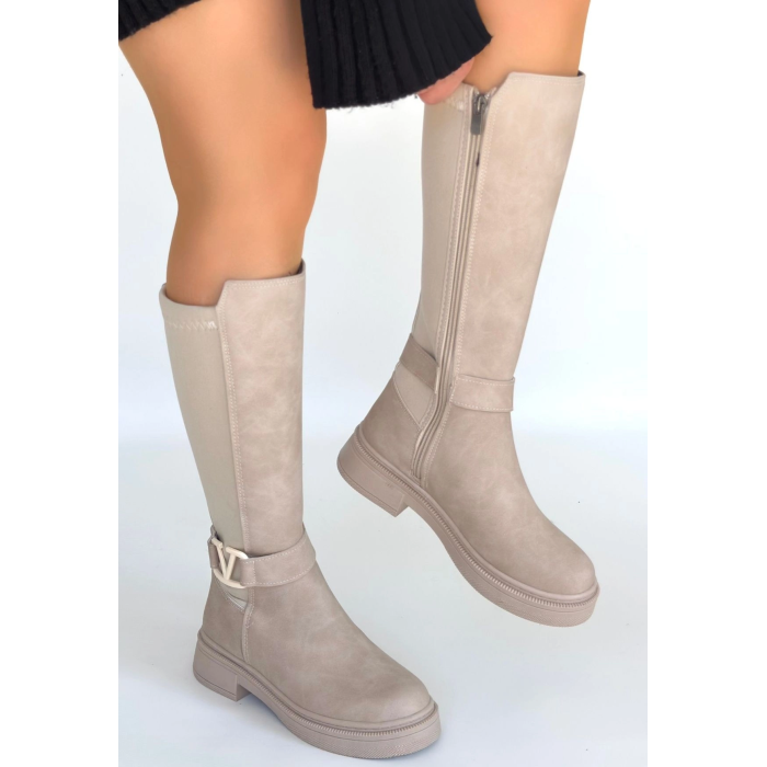 Diona Bej Nubuk Çizme