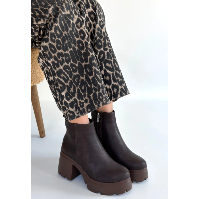 Belay Acı Kahve Nubuk Topuklu Bot