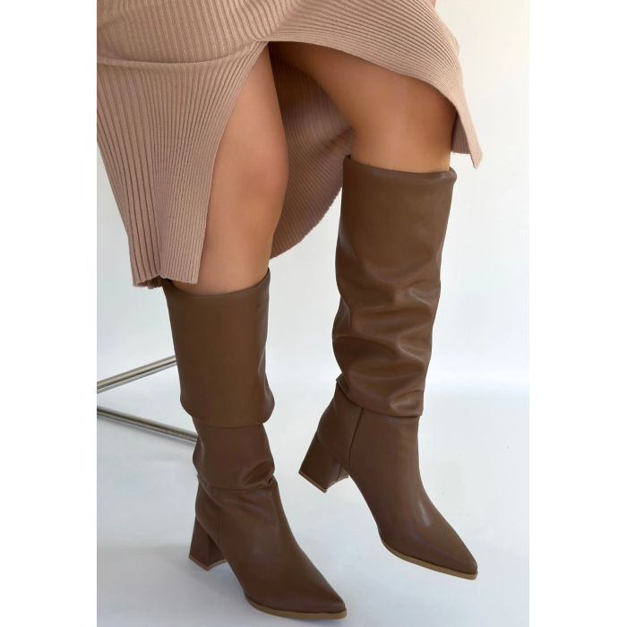 Pitay Vizon Cilt Topuklu Çizme