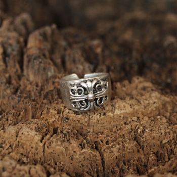 Motifli Ayarlanabilir Erkek Yüzük