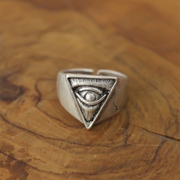 Göz Detay Metal Ayarlanabilir Erkek Yüzük