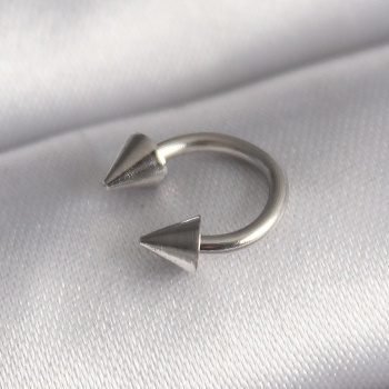 316L Çelik Gümüş Renk Halka Çivi Model Kadın Piercing