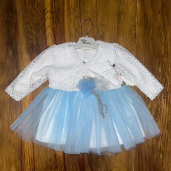 9-18 aylık prenses elbise mavi