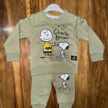 6-24 aylık charlie baskılı takım yeşil