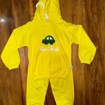 6-24 aylık araba baskılı takım sarı