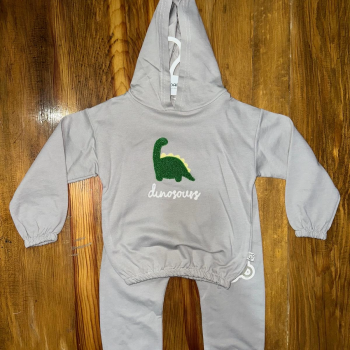 6-24 aylık araba baskılı takım gri