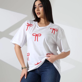 Kurdele baskılı tişört