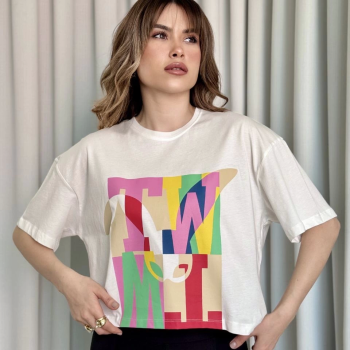 Baskılı crop tişört