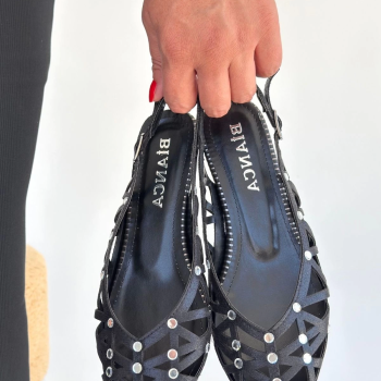 Faty Siyah Cilt Babet Ayakkabı