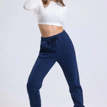 3 iplik şardonlu paça lastikli eşofman lacivert is001