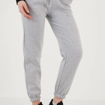 3 iplik şardonlu paça lastikli eşofman gri is001