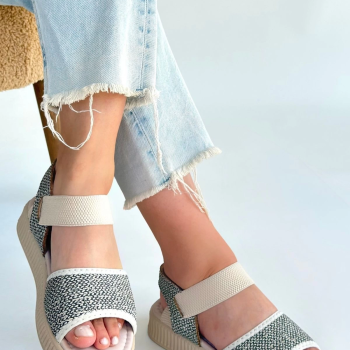 Jake Yeşil Hasır Cilt Sandalet