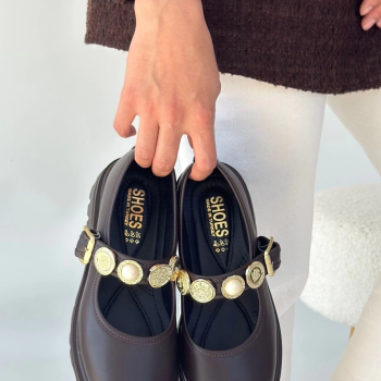 Okira Kahverengi Cilt Oxford Ayakkabı