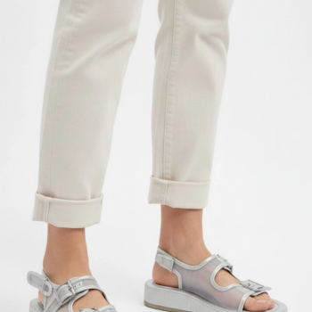 Sinna Gümüş Cilt Tül Detaylı Sandalet