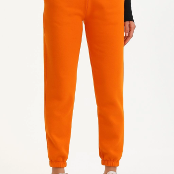 3 iplik şardonlu paça lastikli eşofman turuncu is001