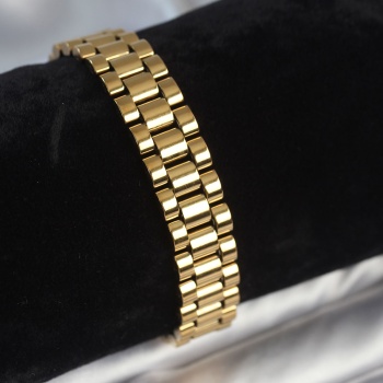 316L Çelik Gold Renk 12 mm Kalınlık Erkek Bileklik