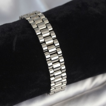 316L Çelik Gümüş Renk 12 mm Kalınlık Erkek Bileklik