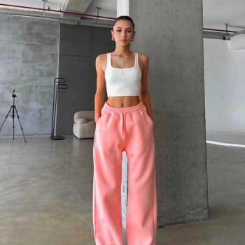 3 iplik şardonlu oversize eşofman somon