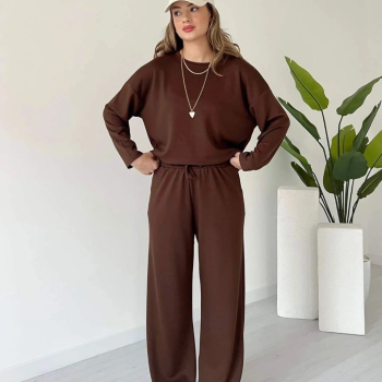 Kollu modal takım kahve