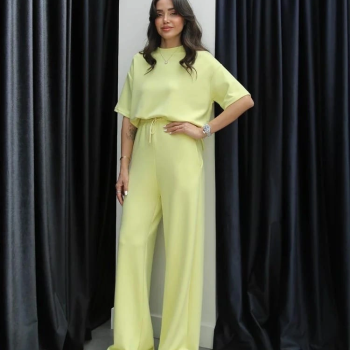 Tshirt alt üst modal takım sarı