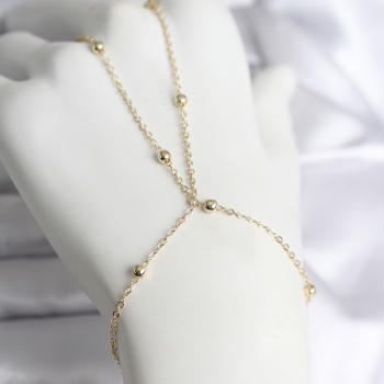 316L Çelik Gold Renk Topçuk Zincir Model Kadın Şahmeran